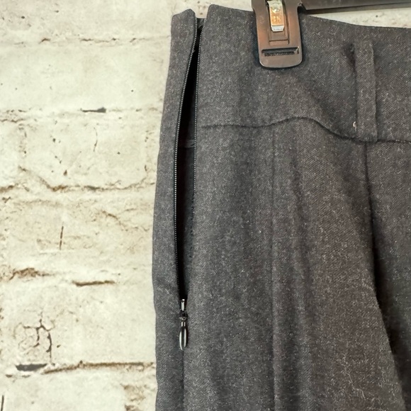 AKRIS Punto Women's Size 12 Wide Fiorina Pant Wool Flanel Slate-Tin 100% Virgin - Picture 6 of 8